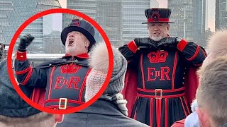 The funniest BEEFEATER in London [upl. by Nalyad]