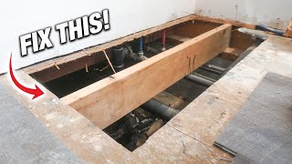 How To Remove And Replace Rotten Subfloors DIY For Beginners [upl. by Nylrats167]