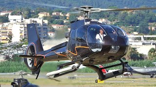 Airbus Helicopters H130 EC130 B4 AS355N  take off at Cannes airport LFMD [upl. by Alister]