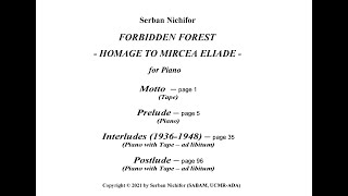 Serban Nichifor FORBIDDEN FOREST  HOMAGE TO MIRCEA ELIADE 2021 [upl. by Neik]