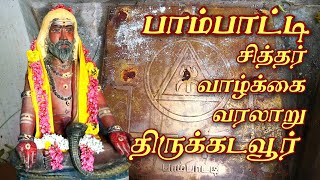 Pambatti Siddhar Life History ஆதிக்கடவூர் பாம்பாட்டிச் சித்தரின் ஜீவ சமாதி பீடம் [upl. by Ethban]