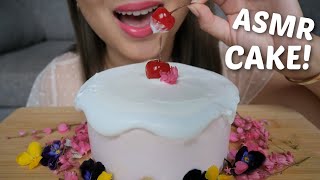 ASMR Whole Strawberry Whipped Cake Relaxing Soft Eating Sounds  NE Lets Eat [upl. by Farman]