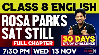 Class 8 English Christmas Exam  Rosa Parks Sat Still  Full Chapter  Exam Winner [upl. by Friede344]