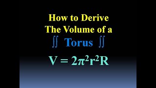 One way to Derive the Torus Volume Formula [upl. by Neeluj968]