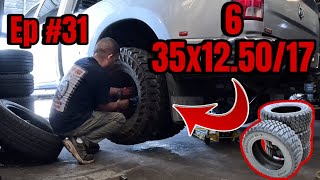 Instalando 6 llantas a una dully  installing 6 tires  tire shop Ep 31 [upl. by Crispa58]