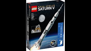 LEGO Saturn V Rocket  92176  Stop Motion Build [upl. by Nevetse]