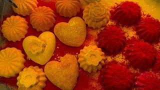 Soft Rich Coloured Flowers Mixing Colours Red and Yellow with Glitter Iron Oxide Asmr [upl. by Howund]