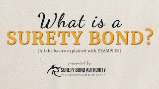 What are Surety Bonds Explained with Examples [upl. by Balthazar]