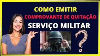 Como Emitir Comprovante de Quitação com o Serviço Militar [upl. by Eisset]