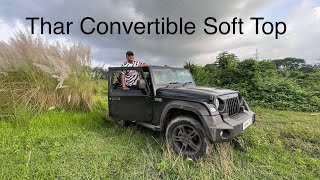 Mahindra Thar Diesel Manual Convertible Soft Top Review  Pros and Cons  Moto Quester [upl. by Ittam135]