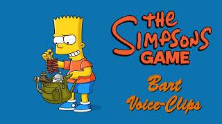 All Bart Simpson Voice Clips • The Simpsons Game • All Voice Lines • Funny • 2007 [upl. by Erminna482]