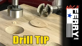 Ⓕ Forstner Bit Drill Press Table Tip [upl. by Stronski]