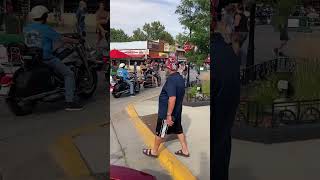 Sturgis Motorcycle Rally second day downtown Sturgis [upl. by Ahsakal971]