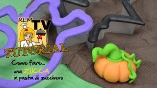 Come fare una zucca in pasta di zucchero [upl. by Ecnahs]