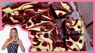 Valentin napi Sajttortás red velvet brownie málnával recepttel  Sütik Birodalma [upl. by Leal]