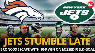 Jets Stumble Late Broncos Escape with 109 Win on Missed Field Goal [upl. by Goraud]