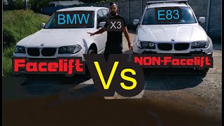 Bmw X3 e83 Facelift Vs Nonfacelift aspect exterior  diferente interioare full vs basic [upl. by Atiner329]