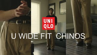 UNIQLO U WIDE FIT CHINO PANTS  QUICKVIEW  LOOKS [upl. by Siramad]