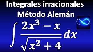 308 Método Alemán para integrales de funciones irracionales [upl. by Ayihsa87]