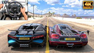 Bugatti Divo amp Koenigsegg Agera RS  Forza Horizon 5  Thrustmaster T300RS gameplay [upl. by Brittan]