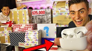 I SPENT 50000 ON 11 EBAY MYSTERY BOXES NEW AirPods PRO UNBOXING amp REVIEW Giveaway BOX OPENING [upl. by Medeah520]