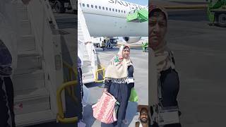 Haji going from Saudi Arabia airport automobile travel flight vlog religion 2023 hajj short [upl. by Sevein906]