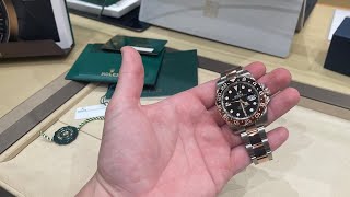 Buying a GMT Master 2 Rootbeer from the Rolex Authorised Dealer 126711CHNR [upl. by Vincelette]