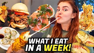 How Much Do I ACTUALLY EAT as a Food Influencer FULL WEEK of eating [upl. by Nerrak189]