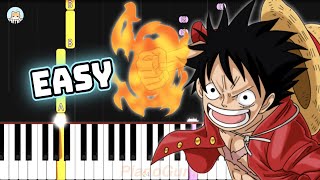 full One Piece OST  quotOvertakenquot  EASY Piano Tutorial amp Sheet Music [upl. by Nothsa]