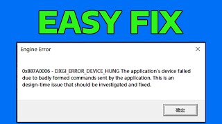 How To Fix DXGI Device Removed DXGIERRORDEVICEREMOVED [upl. by Yzzik]