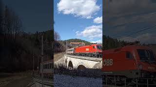 old video  Beautiful crossing at Semmering railway train trainspotting crossing semmering [upl. by Angi]