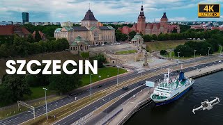 Szczecin z drona  wały Chrobrego  filharmonia szczecin  hanza tower  dji mini 3  lato 2024  4k [upl. by Greerson]