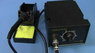 EEVblog 596  Worlds Cheapest Soldering Station  Yihua 936 [upl. by Romo]