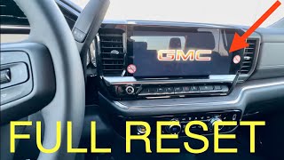 How To Reset 2022 Chevy Silverado GMC Sierra Trucks Infotainment System Control Modules 2023 2024 [upl. by Dennett]