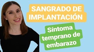 Qué es el SANGRADO DE IMPLANTACIÓN 😵🤷‍♀️ SÍNTOMAS TEMPRANOS de embarazo EMBARAZO SALUDABLE ❤️ [upl. by Ellehcin]