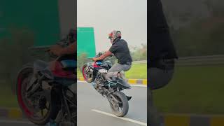 Wobbling 🥲 rider biker dukewheelie youtubeshorts wheeliestunt accident trending wheelie [upl. by Nirel]