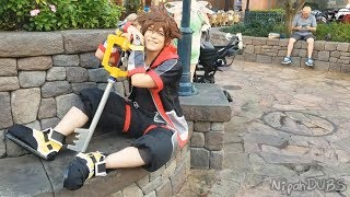 Sora at Disney World Kingdom Hearts 3【Cosplay Showcase】 [upl. by Bellis]