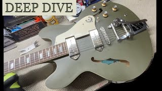 DEEP Dive  EPIPHONE CASINO Olive Drab WORN with Bigsby B7 ￼ [upl. by Wohlert]