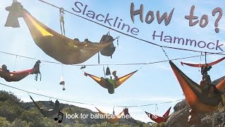 How to setup a Hammock on a Slackline  Hammockline Tutorial [upl. by Karoly386]