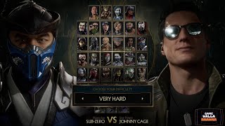 SubZero vs Johnny Cage – Mortal Kombat 11 Hard Mode [upl. by Ottillia]