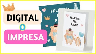 FELIZ DIA DEL PADRE  Tarjeta de Último Minuto  Imprime o Mándala por WhatsApp  Canva Gratis [upl. by Drew]