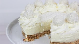 Raffaello Torte ohne Backen  No Bake Raffaello Cheesecake [upl. by Mahmud]