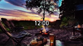 12 Minute Timer with Campfire Sounds  Countdown Timer [upl. by Figone590]