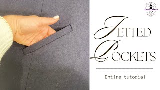 How to make weltjetted pockets in coats or jackets Entire tutorial [upl. by Halsted]