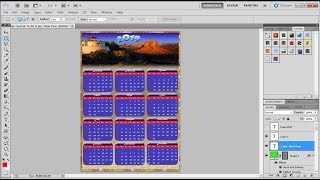 Photoshop tutorials How to Make a 1Page Calendar 12 Months in Adobe Photoshop [upl. by Freida]