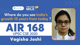 IAS Vagisha Joshi UPSC Mock Interview  How do you see future of Indian in 15 years from today [upl. by Neveda279]