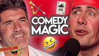 10 FUNNIEST BGT Magicians EVER Golden Buzzer Ending [upl. by Meng]