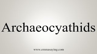 How To Say Archaeocyathids [upl. by Yasdnyl]