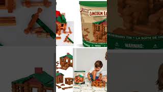 Lincoln Logs – 100th Anniversary Tin 111 Pieces Real Wood Logs amazon toyskidsplaytoys [upl. by Natividad]