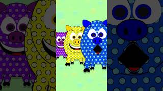 Pig Pigger Piggest OINK Song shorts BabyBigMouth  funny kidssong colors pig cartoonforkids [upl. by Dnomaid704]